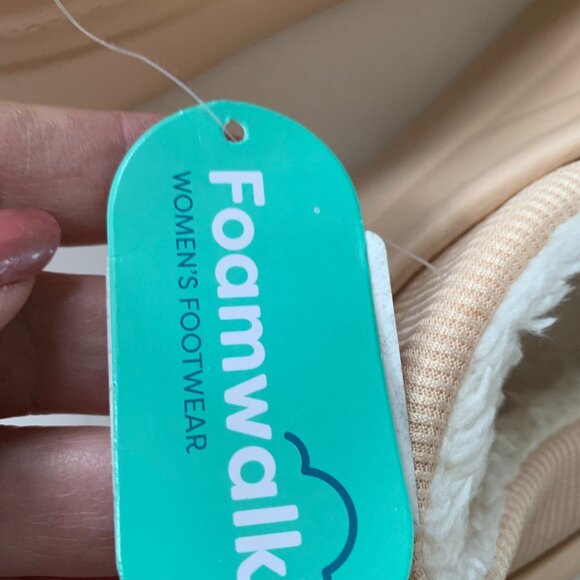 FOAMWALK WOMEN'S FOOTWEAR CLOGS SIZE 8 LIGHT BEIGE METALLIC - Picture 12 of 14